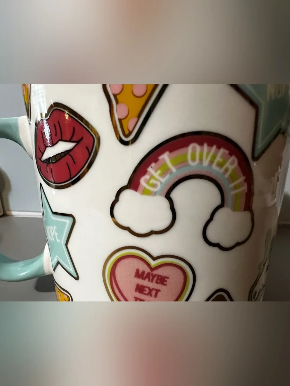 Cracker Barrel stoneware mug 17 oz Unicorn mood cup